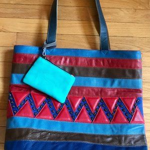 American Leather Skull Tote